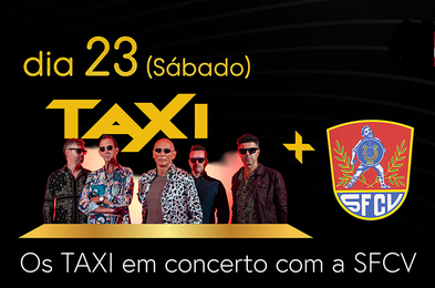 Os Taxi em concerto com a Sociedade Filarm&oacute;nica de Cabanas de Viriato